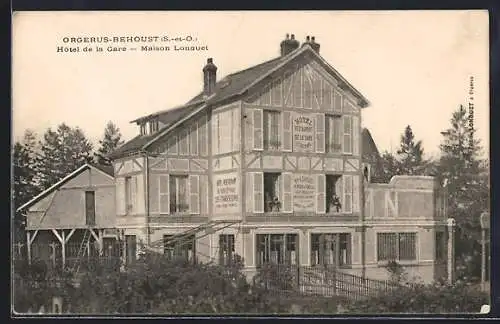 AK Orgerus-Behoust, Hôtel de la Gare, Maison Lonquet