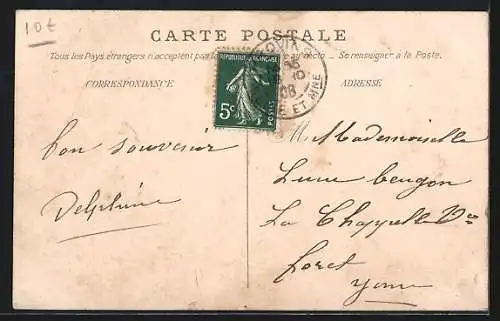 AK Provins, Rue de Courloison avec des enfants jouant dans la rue