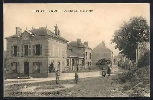 AK Citry, Place de la Mairie