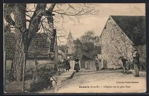 AK Gouaix, L`église vue du petit pont