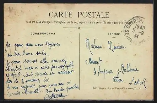 AK Chartrettes, Rue Principale avec bâtiments et passants