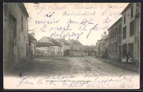 AK Champeaux, Rue de la Ferronnerie avec maisons anciennes