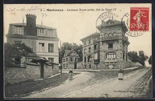 AK Montceaux, Ancienne Route pavée dite de Henri IV