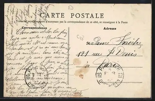 AK Montceaux, Ancienne Route pavée dite de Henri IV