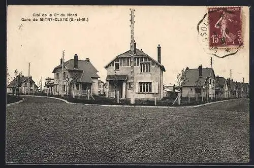 AK Mitry-Claye, Cité de la Cie du Nord et gare (S.-et-M.)