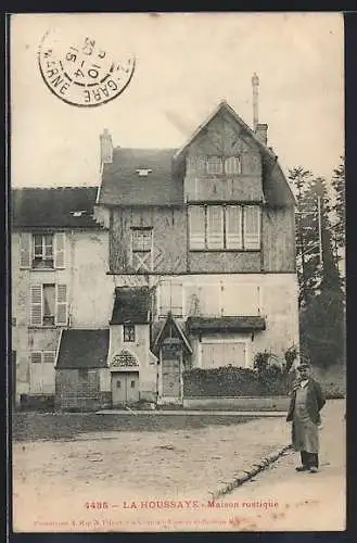 AK La Houssaye, Maison rustique