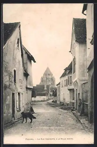 AK Provins, La Rue Couverte à la Ville Haute