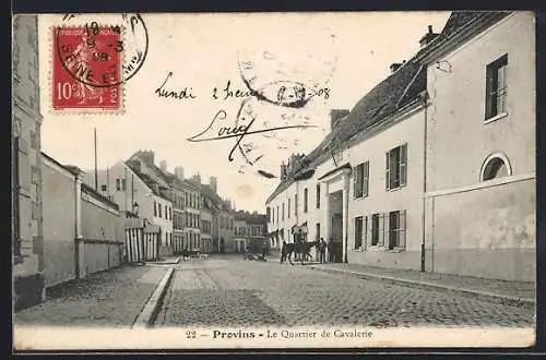 AK Provins, Le Quartier de Cavalerie