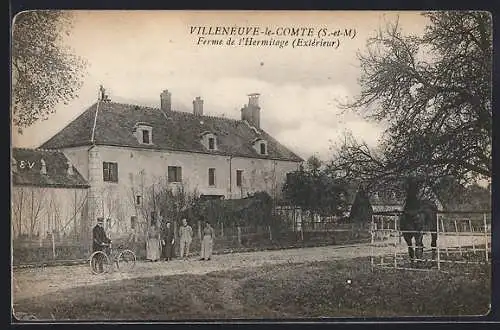 AK Villeneuve-le-Comte, Ferme de l`Hermitage (Extérieur)