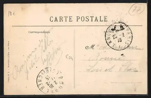 AK Flamboin, Rue Principale avec passants et bâtiments anciens