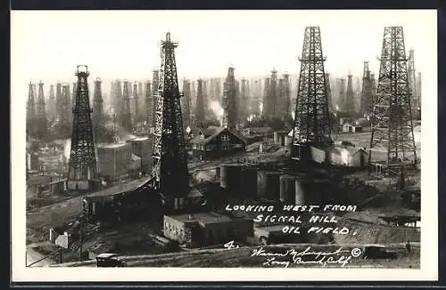 AK Signal Hill, CA, Lookin West from Signal Hill Oil Field