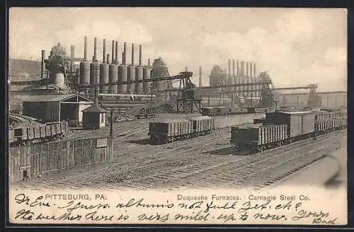 AK Pittsburg, PA, Duquesne Durnaces, Carnegie Steel Co.