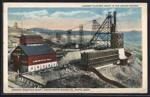 AK Butte / Montana, Granite Mountain shaft, mining