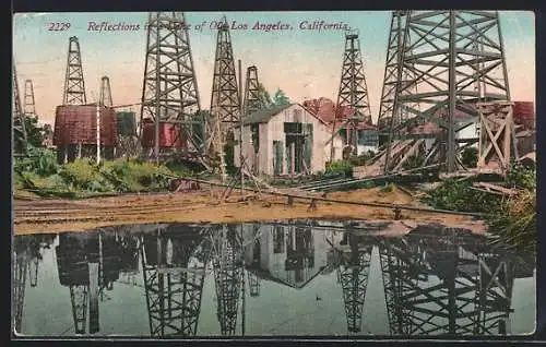 AK Los Angeles, CA, Reflections in a Lake of Oil