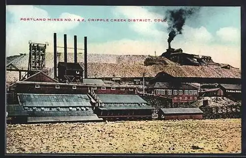 AK Cripple Creek, CO, Portland Mines No. 1 & 2, Goldabbau, Bergbau