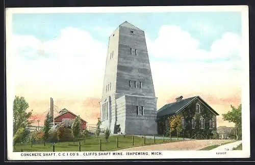 AK Ishpeming, MI, Concrete Shaft, C. C. I. Co.`s Cliffs Shaft Mine