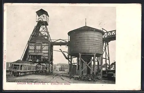 AK Eveleth, MN, Spruce Mine Shaft No. 1