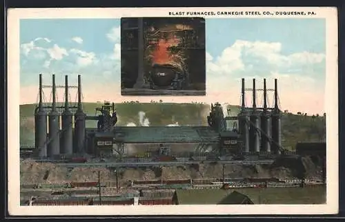 AK Duqesne, PA, Blast Furnaces, Carnegie Steel Co.