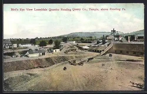 AK Temple, PA, Bird`s Eye View Laureldale Quarries, Reading Quarry Co.