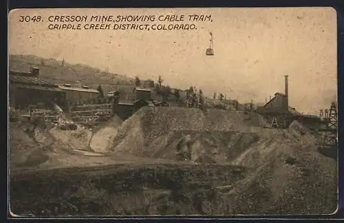 AK Cripple Creek, CO, Cresson Mine, showing Cable Tram