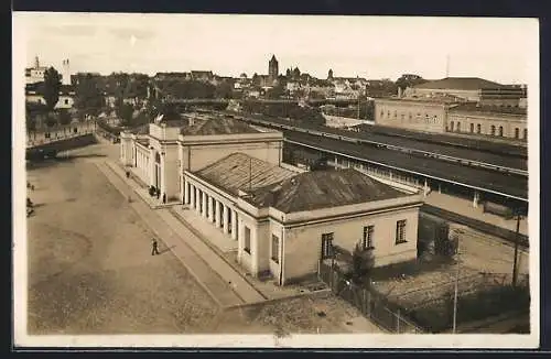 AK Posen, Bahnhof aus der Vogelschau