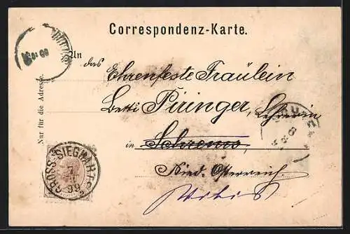 AK Gross-Siegharts, Bahnhof, Baad, Schloss mit Park und Totalansicht
