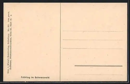 Künstler-AK Heinrich Hoffmann: Frühling im Schwarzwald, Häusliche Idylle mit Mutter und Kindern