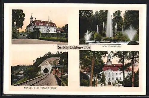 AK Niederwiesa, Schloss Lichtenwalde, Tunnel & Körnerkreuz