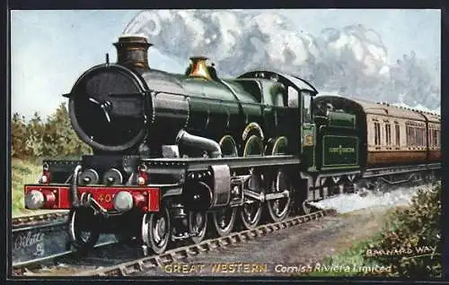 Künstler-AK englische Eisenbahn Windsor Castle der Great Western Railway-Gesellschaft