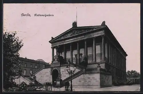 AK Berlin, Blick zur Nationalgalerie