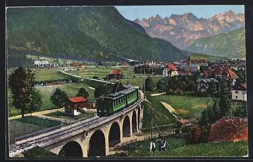 AK Mittenwald, Partie an der Neuen Eisenbahn