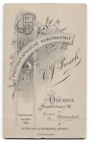 Fotografie C.J. Prosch, Oschatz, Hospitalstrasse 40, Porträt eines jungen Mannes