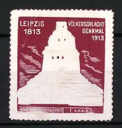 Reklamemarke Leipzig, Völkerschlachtdenkmal 1813-1913, Denkmal