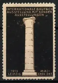 Reklamemarke Leipzig, Internationale Baufachausstellung 1913, Säule