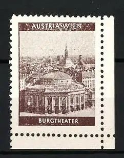 Reklamemarke Wien, Austria, Burgtheater, Theatergebäude