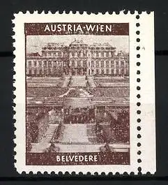 Reklamemarke Austria-Wien, Belvedere, Schlossansicht