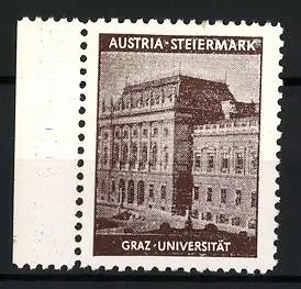 Reklamemarke Graz, Universität, Gebäudeansicht