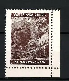 Reklamemarke Salzburg, Salzburg-Katakomben, Landschaftsansicht