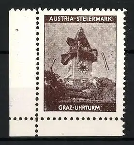 Reklamemarke Austria-Steiermark, Graz - Uhrturm