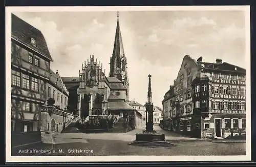 AK Aschaffenburg, Motiv der Stiftskirche