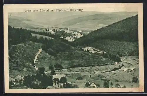 AK Berleburg, Blick auf Ort und Edertal