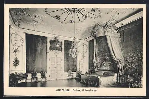 AK Würzburg, Schloss, Kaiserzimmer, Innenansicht