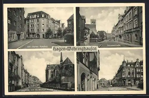 AK Hagen-Wehringhausen, Peimkestrasse, Langestrasse, Am oberen Buschey