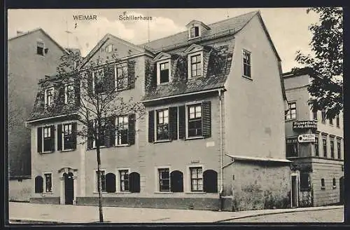 AK Weimar, Ansicht des Schillerhauses