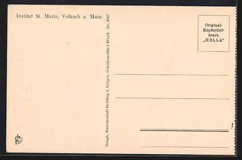 AK Volkach, Institut St. Maria, am Weinberg
