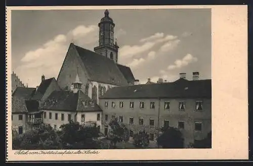 AK Volkach, Das Institut St. Maria, Blick vom Institut auf das alte Kloster