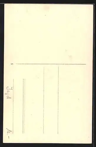 AK Jäger mit Flinte beim Pfeiferauchen