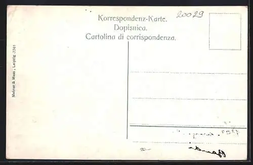 AK Abbazia, Teilansicht mit der Amalien-Villa