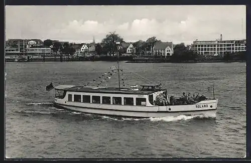 AK Bremen, Personenboot Roland auf der Weser, Personenschiffahrt Richard Baade