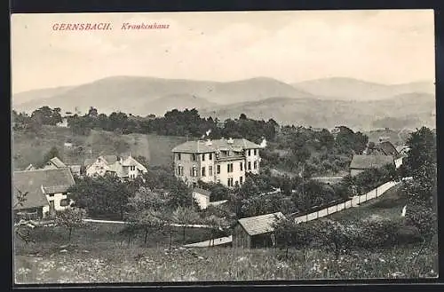 AK Gernsbach, Blick zum Krankenhaus